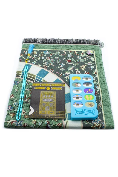 Sesli Namaz Öğreten Sesli Seccade Sesli Namaz Öğreten Cihaz Mavi ve Yasin Cüzü Tesbih Pusula ürün görseli 1