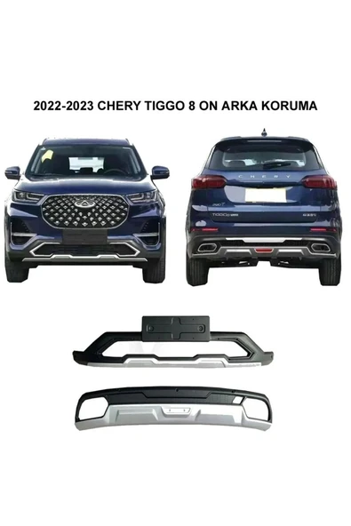 beyaztuning TİGGO 8 UYUMLU TAMPON ÖN ARKA KORUMA TAKIMI 2022-23 MODELLERE UYGUNDUR ürün görseli