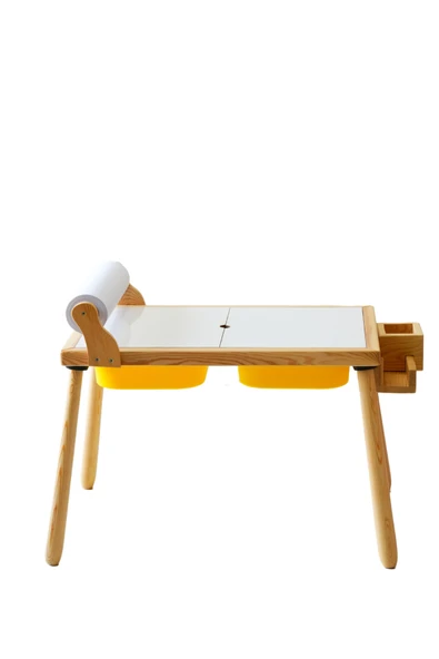 Ahşap Duyusal Çocuk Aktivite Masası (Rulo Kağıt Hediyeli) - Resim 2