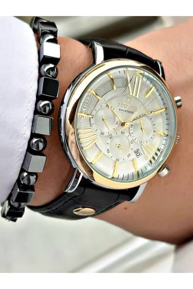 Reward Siyah Renk Deri Kordon Roma Rakamlı Orjinal Kilit Fonksiyonlu Erkek Kol Saati + BİLEKLİK HEDİYELİ ürün görseli 1