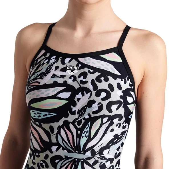 Arena Butterflies Swimsuit Light Kadın Yüzücü Mayosu 007220550 - Resim 4