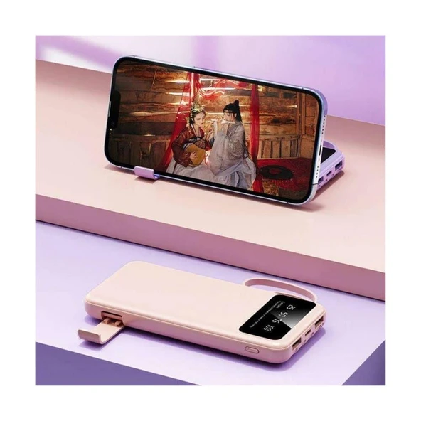 P267L-15 10000 mAh Taşınabilir Hızlı Şarj Powerbank | Çift Çıkışlı, İnce Tasarım, LED Göstergeli | Tüm Telefonlarla Uyumlu - Resim 4