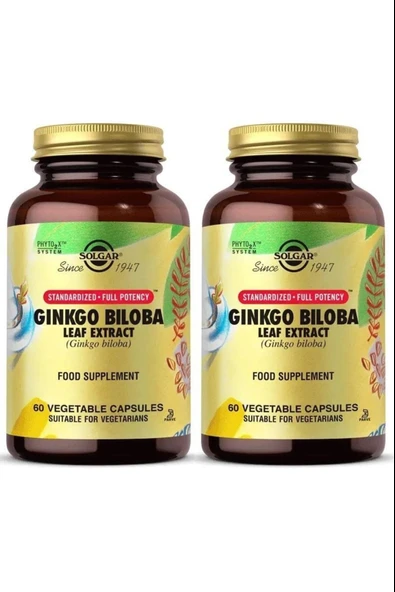Solgar Ginkgo Biloba Leaf Extract 60 Kapsül 2 Adet ürün görseli
