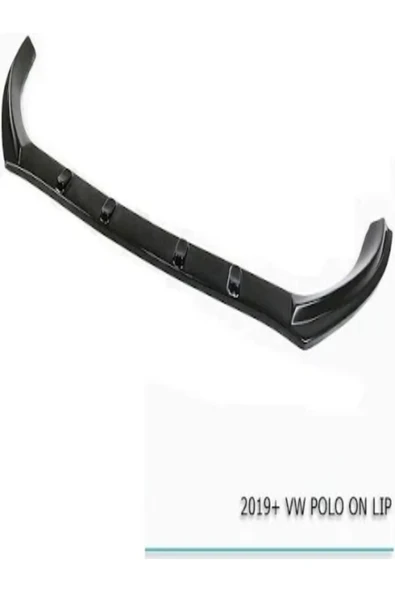 ROAL TUNİNG VOLKSWAGEN POLO ÖN TAMPON LİP PİANO BLACK (2019+ Uyumlu - Resim 2