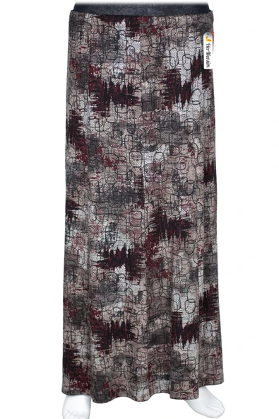 Hesna Kadın Ayşen Kışlık 8 Parça Astarsız Lastikli Bordo Etek D29 ürün görseli 1