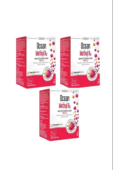 Ocean Methyl B12 Sprey 500 mcg 5 ml 3 Adet ürün görseli