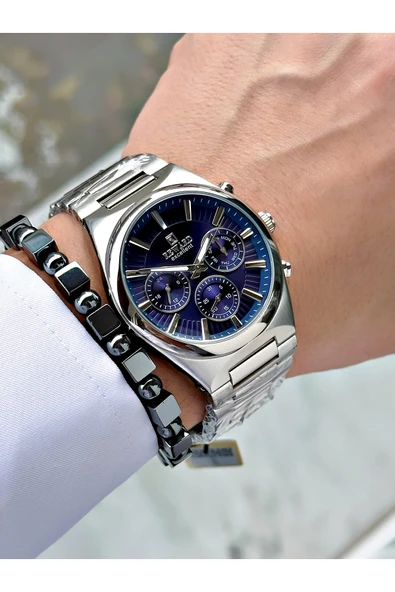 Reward Gümüş Renk Fonksiyonlar Aktif Spor Çelik Erkek Kol Saati + BİLEKLİK HEDİYELİ - Resim 3