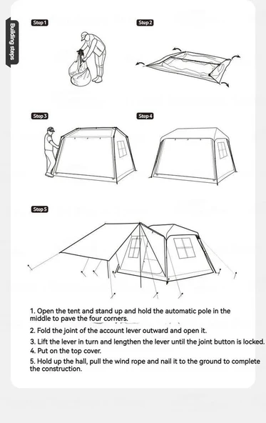 Naturehike Village 5.0 2.Nesil Otomatik Kurulum Çadır - Resim 4