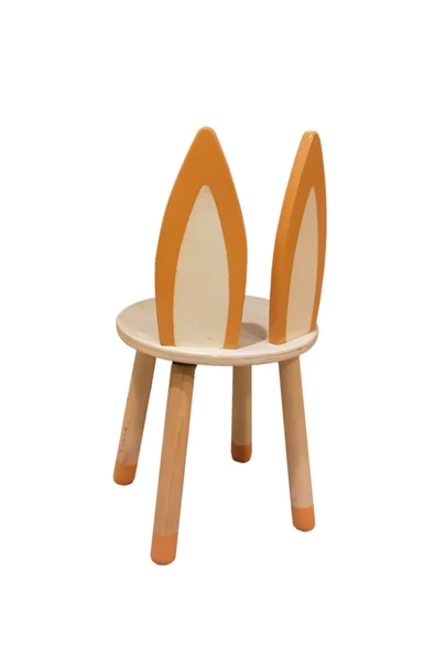 Wood & Joy Doğal Ahşap Renkli Çocuk Sandalye Tilki - Resim 3