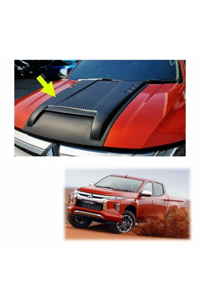ROAL TUNİNG 2019+ÜZERİ UYUMLU MİTSUBİSHİ L200 KAPUT SCOOP KAPLAMA KABARTMA ürün görseli