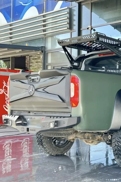 ROAL TUNİNG Mercedes-Benz X-Class Arka Bagaj Kaplama Kabartma – Mat Siyah 2017+ araca uyumludur. - Resim 2