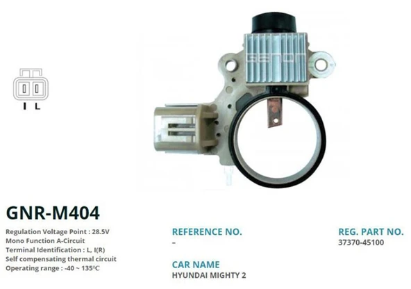 İveco Truck Alternator Konjektor 24v Hyundaı Kamyon Yeni Model (l, İ(r)) - Genon Gnr-M404 ürün görseli 1