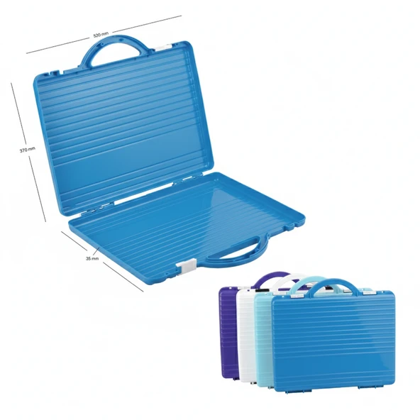 Proje Çizim Evrak Dosya Çantası Mavi ürün görseli 1