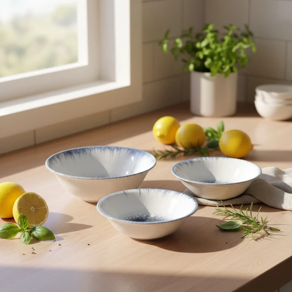 GÜRAL PORSELEN Enternasyonel Antares 3 Parça Kase Seti 16 cm & 19 cm 14711 - Resim 3