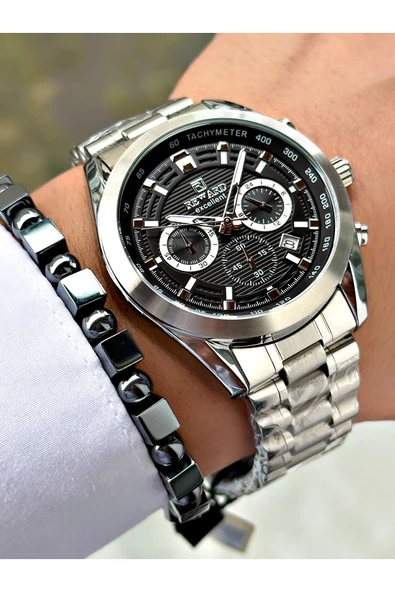 Reward Gümüş Renk Fonksiyonlu Çelik Kordon Orjinal Erkek Kol Saati + BİLEKLİK HEDİYELİ ürün görseli 1