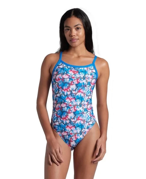 Arena Multı Camo Kadın Yüzücü Mayosu 007222810 ürün görseli 1