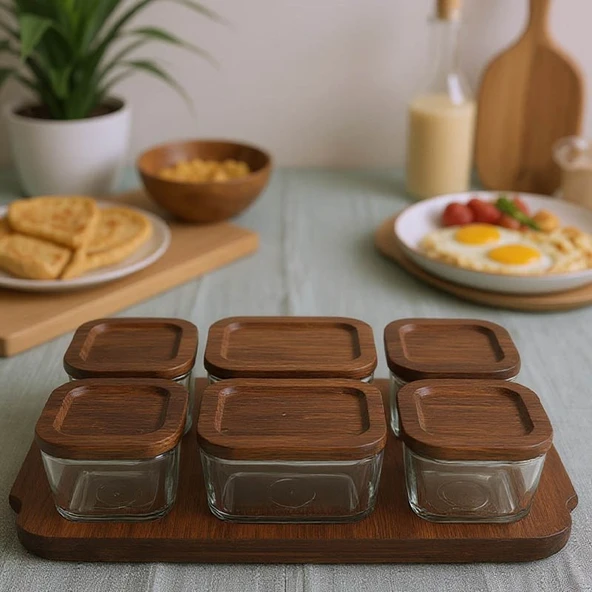 Bambum Nero - Enzo - 13 Parça Cam Kahvaltı Seti - Resim 5