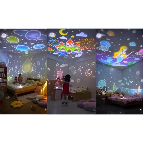 BUNNY'S CARROUSEL Dönen Işıklı Müzikli Gece Lambası, Tavşan Figürlü Karusel Oyuncak, Çocuk Odası Dekoru, Hediye Seçeneği | HZLSTORE - Resim 2