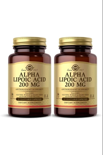 Solgar Alpha Lipoic Acid 200 mg 50 Kapsül 2 Adet ürün görseli