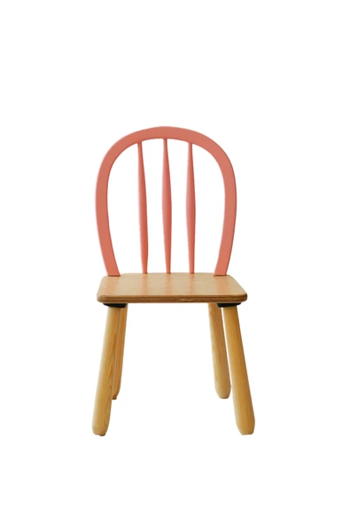 Ahşap Macaron Sandalye ( Pembe) ürün görseli
