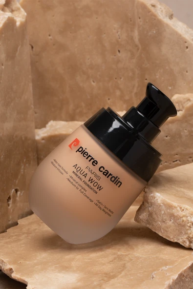 Pierre Cardin Aqua Wow Mineralli Su Bazlı Fondöten-Porcelain-976 - Resim 5