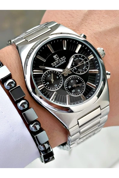 Reward Gümüş Renk Fonksiyonlar Aktif Spor Çelik Erkek Kol Saati + BİLEKLİK HEDİYELİ - Resim 4