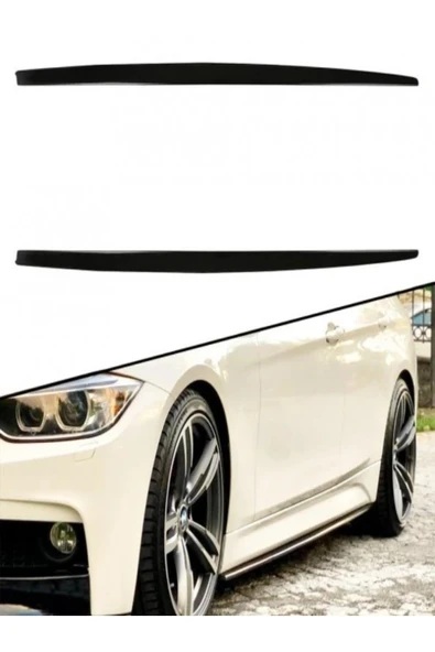 ROAL TUNİNG BMW 3 SERİSİ F30 YAN MARŞPİYEL EK BIÇAK PİANO BLACK 2012+ - Resim 2