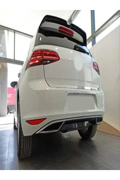 ROAL TUNİNG VOLKSWAGEN GOLF 7 ARKA TAMPON DİFÜZÖR PARLAK SİYAH 2013+ - Resim 3