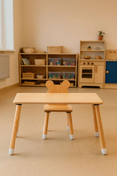 Düz Etkinlik Masası ( 2 Sandalyeli) - Resim 2