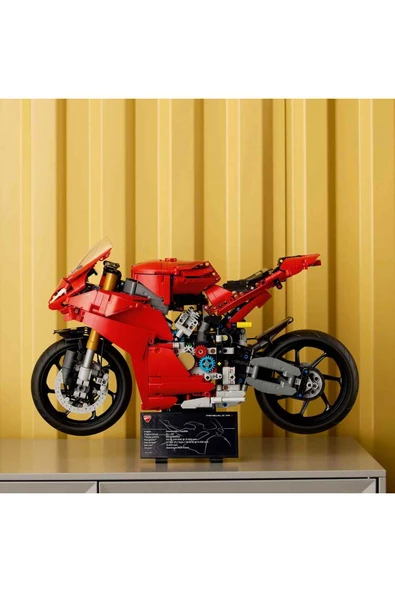Technic Ducati Panigale V4 S Motosiklet 42202 - Yetişkinler için İnşa Edilebilen Yaratıcı - Resim 5