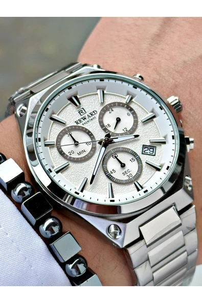 Reward Gümüş Renk Fonksiyonlar Aktif Orjinal Erkek Kol Saati + BİLEKLİK HEDİYELİ ürün görseli 1
