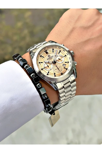 Reward Gümüş Renk Fonksiyonlu Çelik Kordon Orjinal Erkek Kol Saati + BİLEKLİK HEDİYELİ - Resim 2