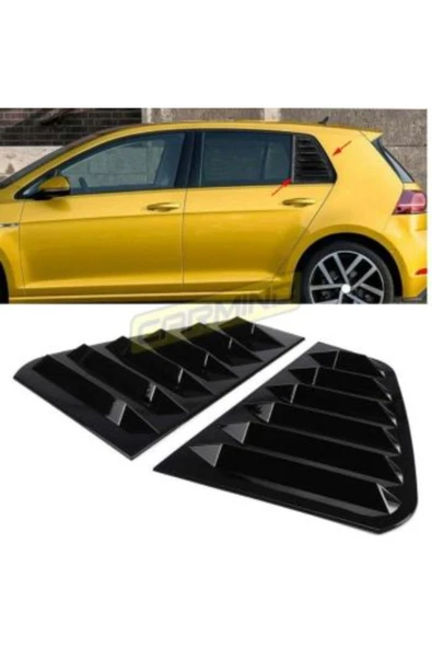 ROAL TUNİNG 2020+VE ÜZERİ UYUMLU VOLKSWAGEN GOLF 8 KELEBEK CAM VİZÖR KAPLAMA IZGARA PİANO BLACK - Resim 2