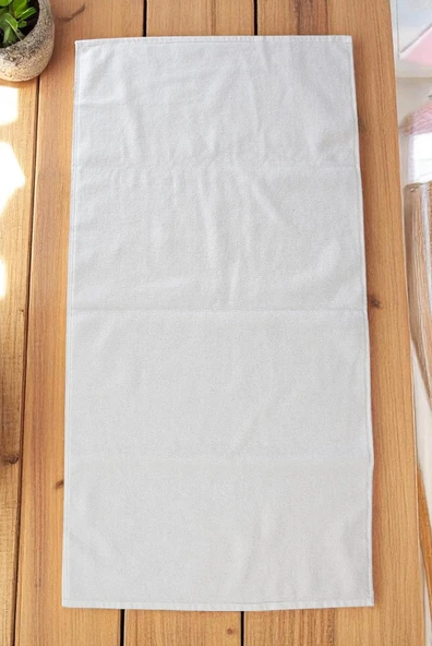 %100 Pamuk Yumuşak Dokulu Tüy Dökmez El Yüz ve Abdest Havlusu 50 X 90 cm - Beyaz - Resim 7