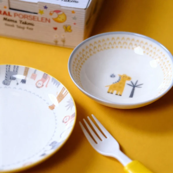 GÜRAL PORSELEN Camelia 2 Parça Mama Takımı 5970 - Resim 4