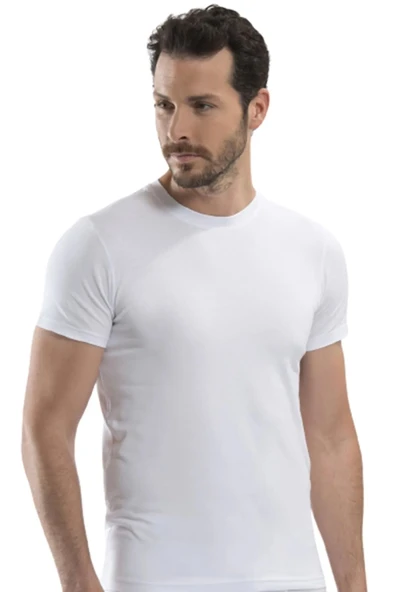 Altunkoza Underwear Has Altunkoza 12'li Paket Erkek 0 Yaka Kısa Kollu Atlet Beyaz 14203 ürün görseli