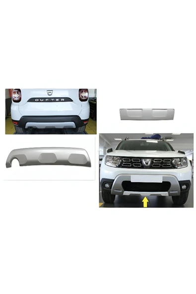 ROAL TUNİNG Duster ön ve arka tampon koruması difüzör takım 2018 üzeri ürün görseli