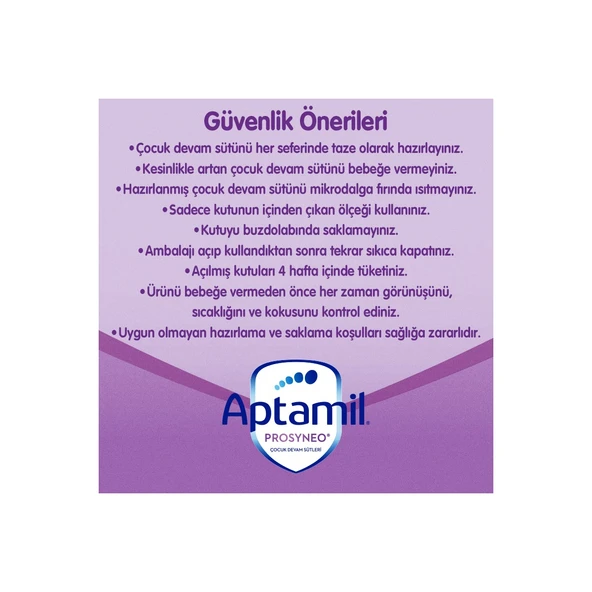 Aptamil Prosyneo 3 Bebek Sütü 1-3 Yaş 800 gr - Resim 8