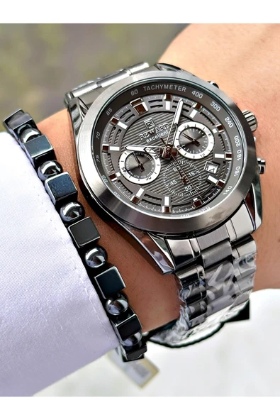 Reward Gümüş Renk Fonksiyonlu Çelik Kordon Orjinal Erkek Kol Saati + BİLEKLİK HEDİYELİ ürün görseli 1