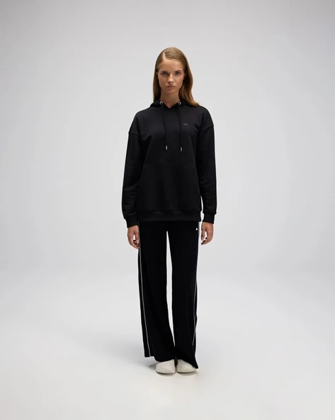 Ellesse EF526-BK Kadın Siyah Kapüşonlu Sweat - Resim 3