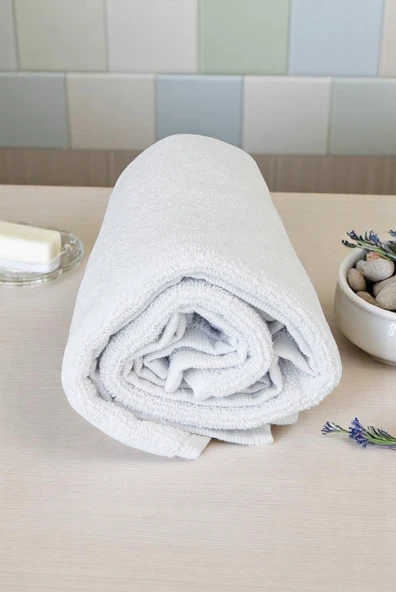 %100 Pamuk Yumuşak Dokulu Tüy Dökmez El Yüz ve Abdest Havlusu 50 X 90 cm - Beyaz - Resim 4