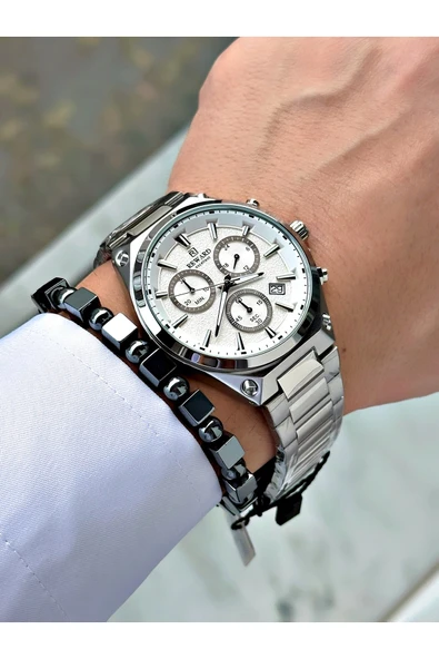 Reward Gümüş Renk Fonksiyonlar Aktif Orjinal Erkek Kol Saati + BİLEKLİK HEDİYELİ - Resim 3