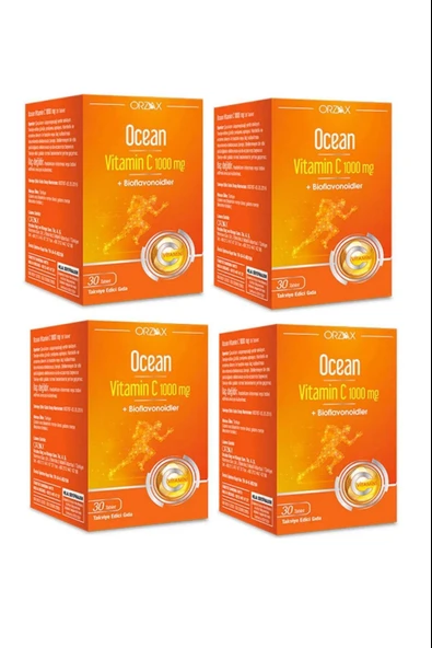 Ocean Vitamin C 1000 mg 30 Tablet 4 Adet ürün görseli