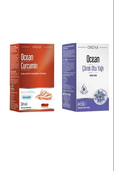 Ocean Curcumin 30 Kapsül + Çörek Otu Yağı 60 Kapsül Ikili Set ürün görseli