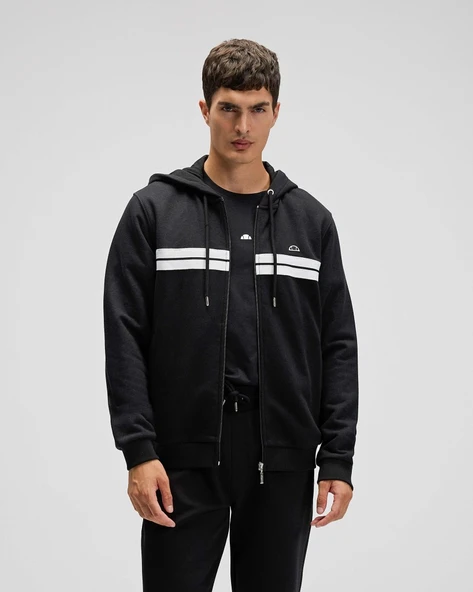 Ellesse EM617-BK Erkek Kapüşonlu Siyah Sweat - Resim 2