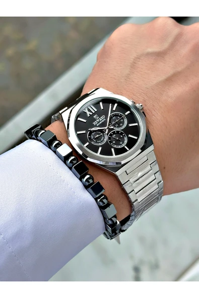 Reward Gümüş Renk Fonksiyonlar Aktif Klasik Çelik Kordon Erkek Kol Saati + BİLEKLİK HEDİYELİ - Resim 3