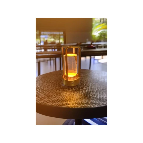 Cata CT-8439 Vegas Masa Lambası 3 Renk Işık Fonksiyonlu USB Şarjlı Gold Kasa - Resim 3