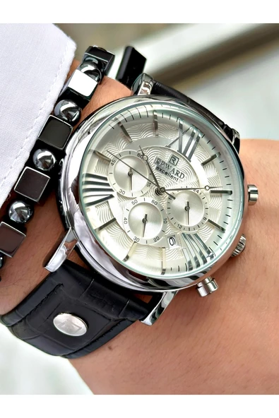 Reward Siyah Renk Deri Kordon Roma Rakamlı Orjinal Kilit Fonksiyonlu Erkek Kol Saati + BİLEKLİK HEDİYELİ ürün görseli 1