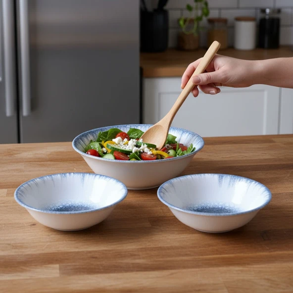 GÜRAL PORSELEN Enternasyonel Antares 3 Parça Kase Seti 16 cm & 19 cm 14711 - Resim 2