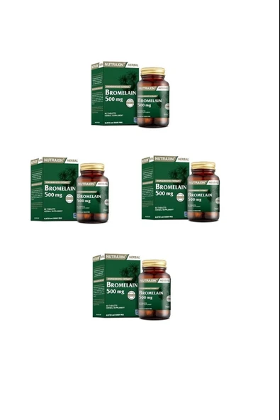 Nutraxin Bromelain 60 Kapsül 4 Adet ürün görseli